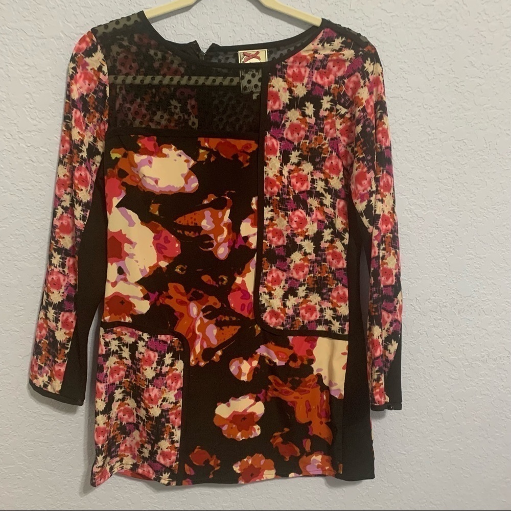 Yoana Baraschi Black Multi Print Tunic Mini Dress